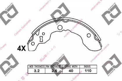 Комлект тормозных накладок DJ PARTS BS1007